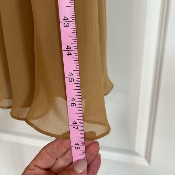 Jenny Yoo Hampton Luxe Long chiffon evening. skirt. Pretty gold color. S… - Picture 3 of 3